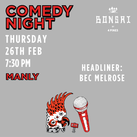 Comedy Night at Bonsai by 4 Pines 🎤