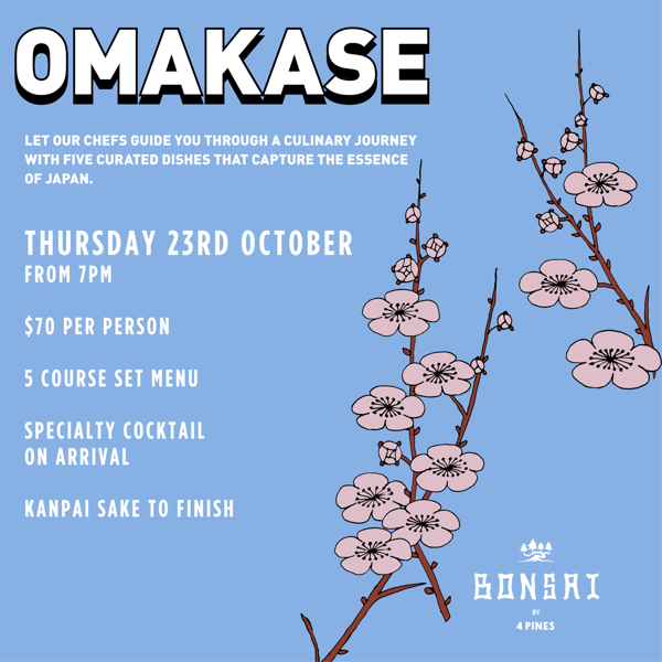 Omakase Night - 5 Course Dinner at Bonsai 