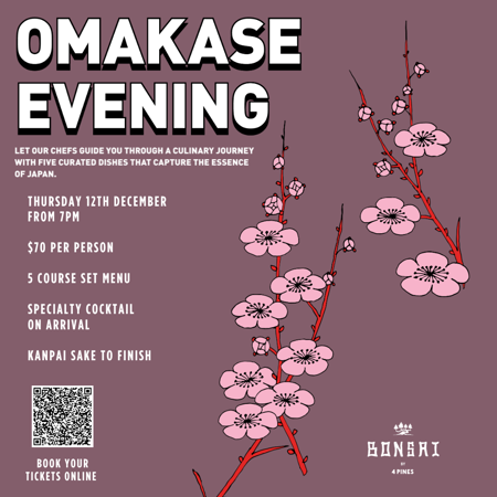 Omakase Tasting Menu at Bonsai by 4 Pines