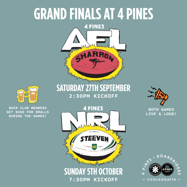 AFL & NRL Grand Finals at 4 Pines Coolangatta!