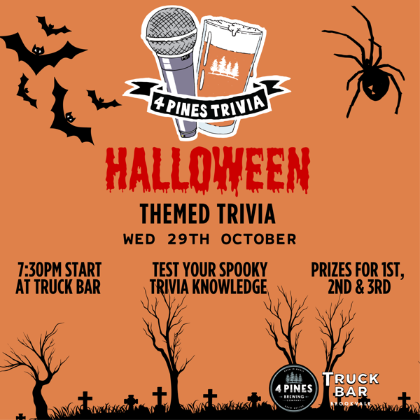 Halloween Themed Trivia at 4 Pines Truck Bar 