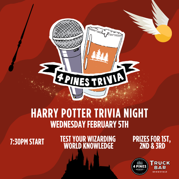 Harry Potter Trivia at 4 Pines Truck Bar