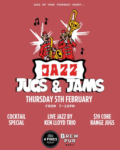 Jazz Jugs & Jams at Brew Pub 🎷🎶