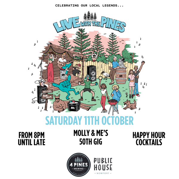 Molly & Me 50th Gig at 4 Pines Public House Newport! 🎶