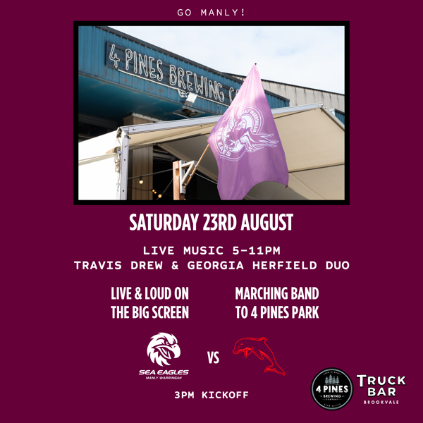 Sea Eagles VS. Dolphins at 4 Pines Truck Bar