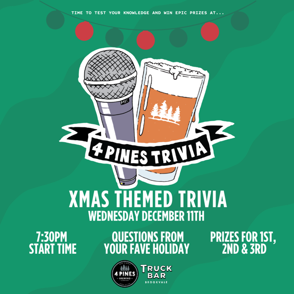 XMAS Themed Trivia at 4 Pines Truck Bar