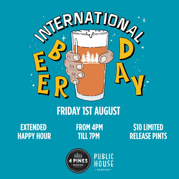 International Beer Day at 4 Pines Public House Newport