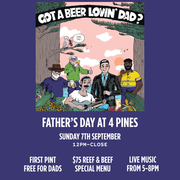 Father's Day at 4 Pines Public House Newport 🍺