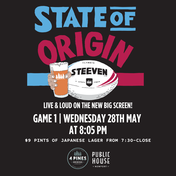 State of Origin Game 1 at Public House! 🏉