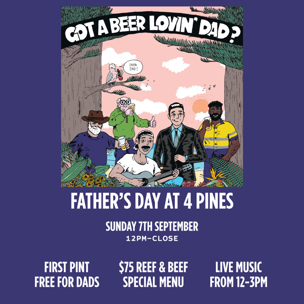 Father's Day at 4 Pines Torquay 🍺 