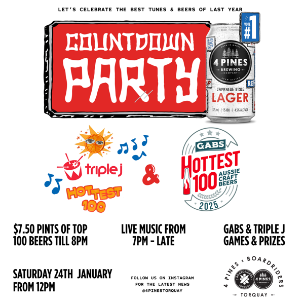 GABS & Triple J Hottest 100 Countdown Party at Torquay 🎶🍺 