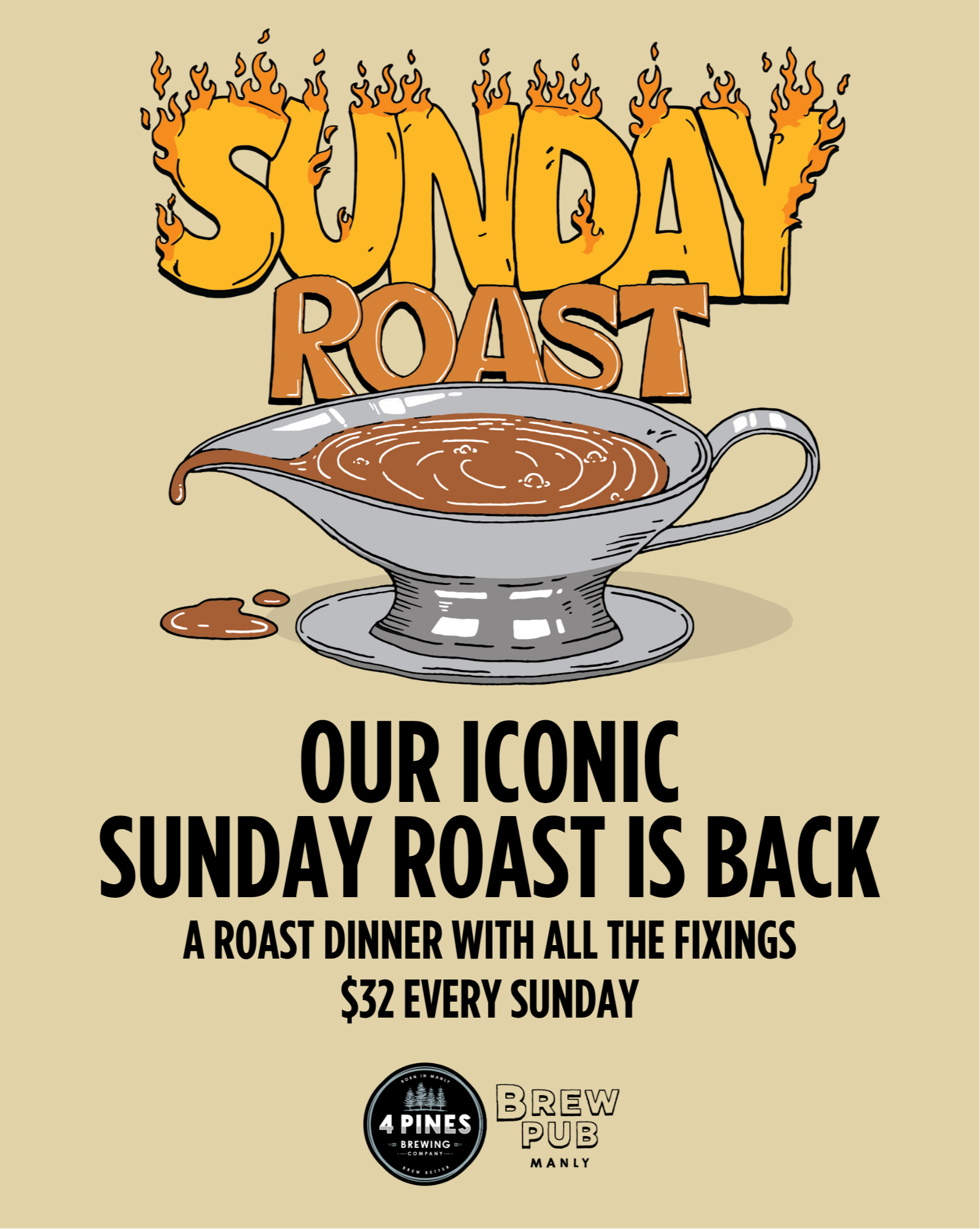 What's On - Sunday - 4 Pines Brew Pub Manly