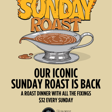 Our iconic Sunday roast is back